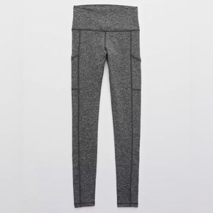 High wasted grey leggings